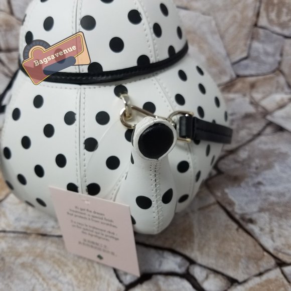Alice in Wonderland Tea Pot Party Teapot Polka Dot Crossbody Bag Kate Spade - Picture 12 of 13